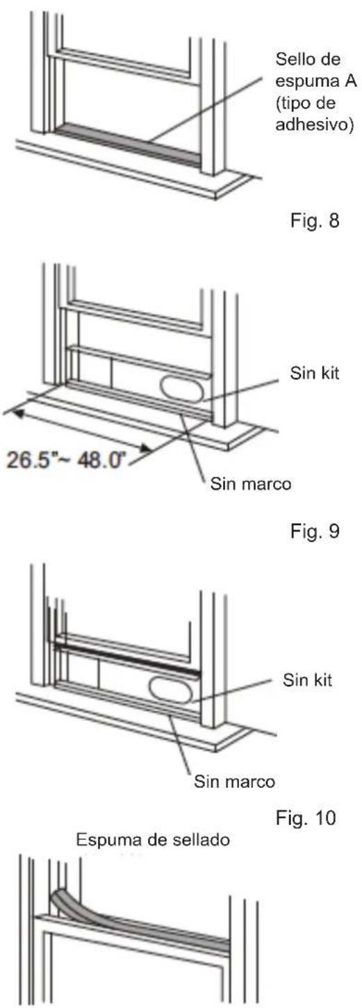 DAITSU APD9CR - Instalación del kit de ventana - 1