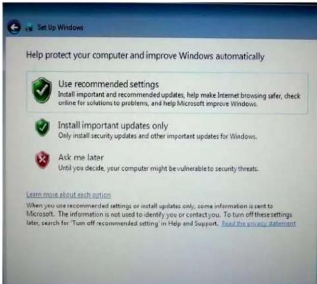 ELO 15D1 - Choix des options de mise à jour (Pour Windows 7 uniquement) - 1