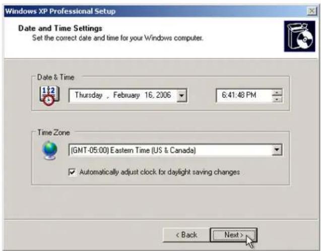 ELO 15D1 - Choix du fuseau horaire (Pour Windows XP et POSReady 2009 uniquement) - 1