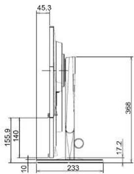 EIZO FlexScan EV2455 - Dimensions externes - 3