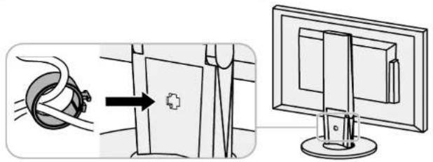 EIZO FlexScan EV2455 - 6-3. Fixation/détachement de l'enveloppe de câbles - 2