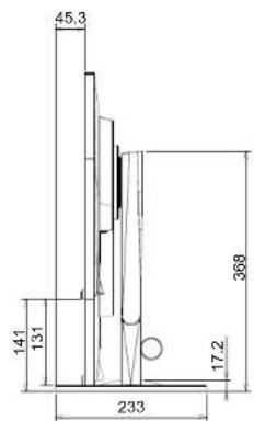 EIZO FlexScan EV2455 - Dimensions externes - 8