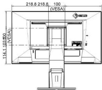 EIZO FlexScan EV2455 - Dimensions externes - 4