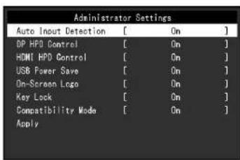 EIZO FlexScan EV2455 - 4-2. Fonctions du menu « administrator settings - 1