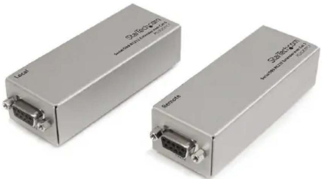 StarTech.com RS232EXTC1GB - Raccordement RS232 DB9 Série sur Cat5 - jusqu'à 1000 mètres - 1