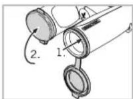 Swarovski SLC 8x42 W B - Montagevejledning for beskyttelsesdaekslet til objektivet - 1