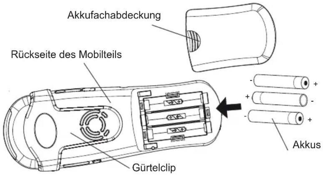 TOPCOM Sologic B931 - Akkus einlegen - 1
