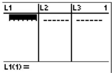 TEXAS INSTRUMENTS TI82 STATS - Affichage de l'éditeur de listes statistiques - 2