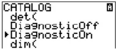 TEXAS INSTRUMENTS TI82 STATS - Mode d'affichage de diagnostic (suite) - 1
