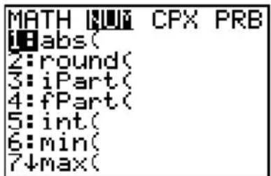 TEXAS INSTRUMENTS TI82 STATS - Passer d'un menu à l'autre - 1