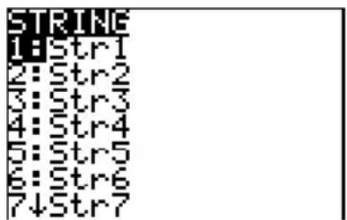 TEXAS INSTRUMENTS TI82 STATS - Variables chaîne - 2