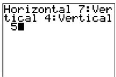 TEXAS INSTRUMENTS TI82 STATS - Vertical x - 1