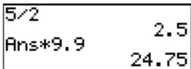 TEXAS INSTRUMENTS TI82 STATS - Continuation du calcul d'une expression - 3