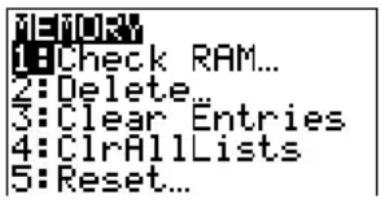 TEXAS INSTRUMENTS TI82 STATS - Quitter un menu sans choisir d'option - 2