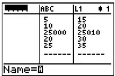 TEXAS INSTRUMENTS TI82 STATS - Contexte d'insertion de nom - 1