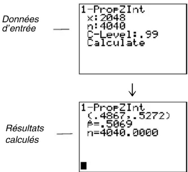 TEXAS INSTRUMENTS TI82 STATS - 1-PropZInt - 1
