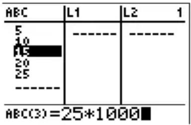 TEXAS INSTRUMENTS TI82 STATS - Modification d'un terme dans une liste - 1