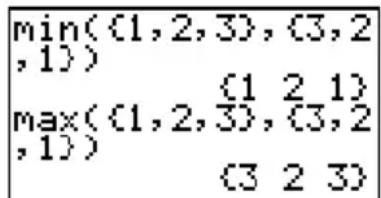 TEXAS INSTRUMENTS TI82 STATS - min( max( - 1