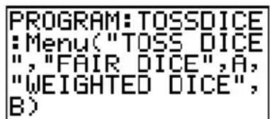 TEXAS INSTRUMENTS TI82 STATS - Programme Résultat - 1
