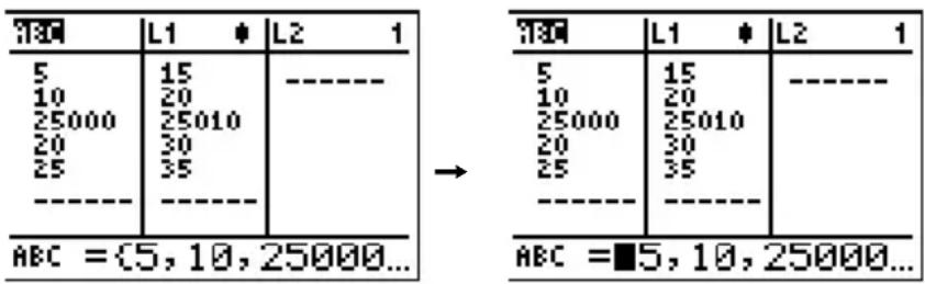 TEXAS INSTRUMENTS TI82 STATS - Contexte de modification des termes - 2