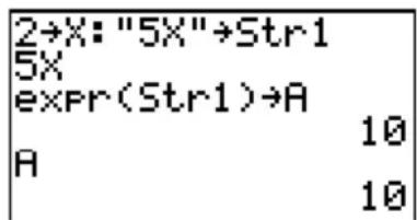 TEXAS INSTRUMENTS TI82 STATS - expr( - 1