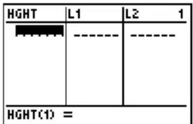 TEXAS INSTRUMENTS TI82 STATS - Taille (en centimètres) de chacune des 10 femmes - 2