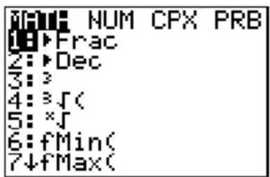 TEXAS INSTRUMENTS TI82 STATS - Afficher un menu - 1