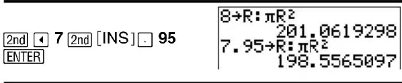 TEXAS INSTRUMENTS TI82 STATS - Accès à une saisie précédente - 7
