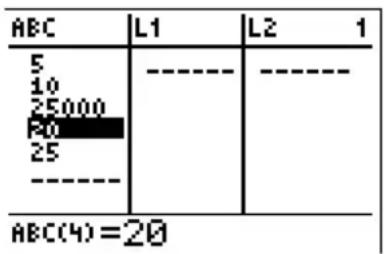 TEXAS INSTRUMENTS TI82 STATS - Modification d'un terme dans une liste - 2