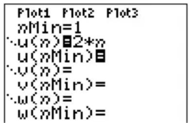 TEXAS INSTRUMENTS TI82 STATS - Suites non récursives - 1