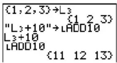 TEXAS INSTRUMENTS TI82 STATS - Association d'une formule à un nom de liste - 1