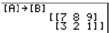 TEXAS INSTRUMENTS TI82 STATS - Copier une matrice dans une autre - 1