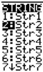 TEXAS INSTRUMENTS TI82 STATS - Stocker d'une chaîne dans une variable chaîne - 1