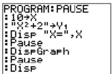 TEXAS INSTRUMENTS TI82 STATS - Pause [valeur] - 1