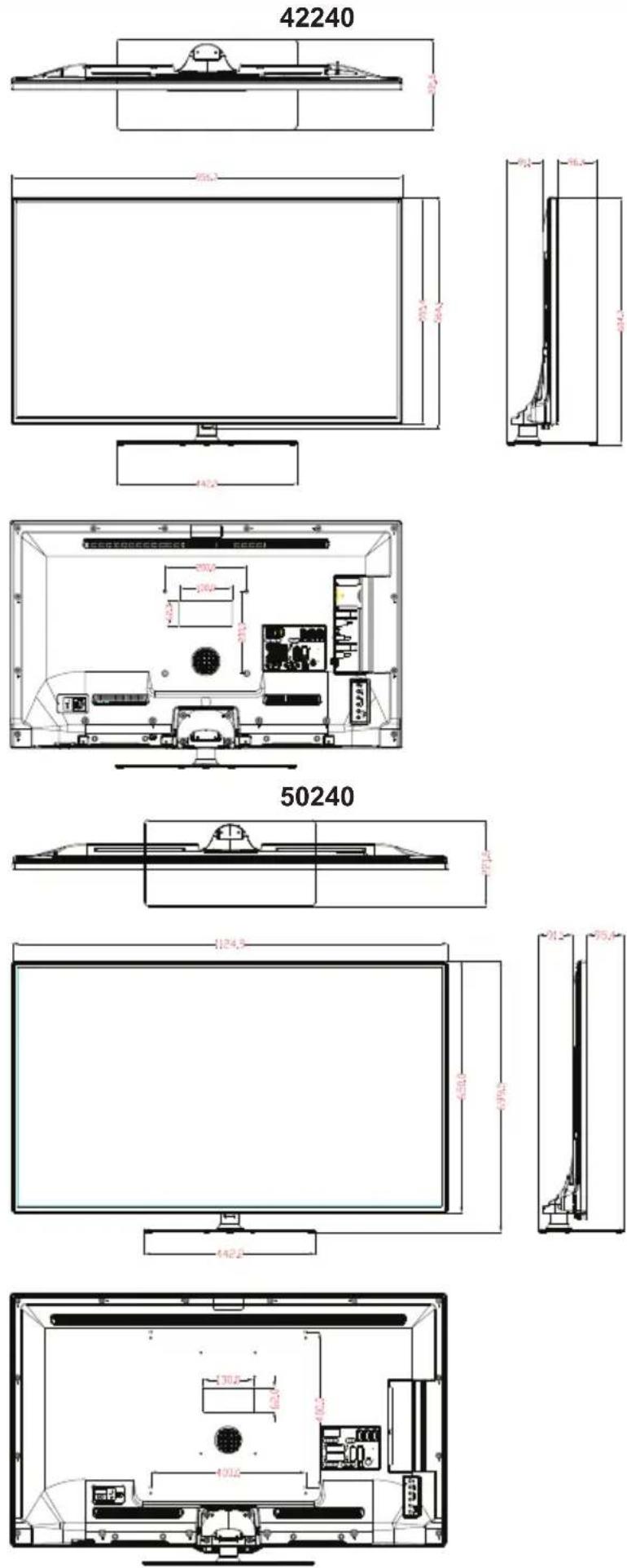 SHARP LC42LE772EN - 2.Y iHusbix KpaiHax 3a Mexami EC - 2
