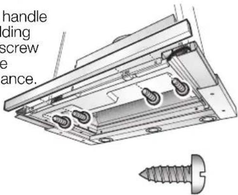 SIEMENS LI46930 - A handle moulding must be attached to the filter drawer. - 2