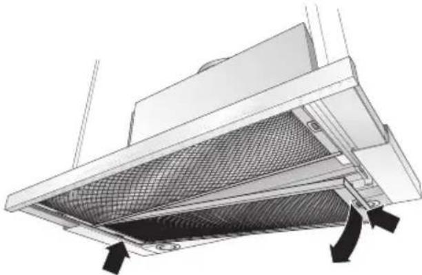 SIEMENS LI46930 - Smontaggio e montaggio dei filtri metallici per grassi: - 1
