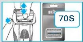 BRAUN Series 7 760cc4 - Bicak & Elek Kasetini degiistirmek/ Resetlemek - 2