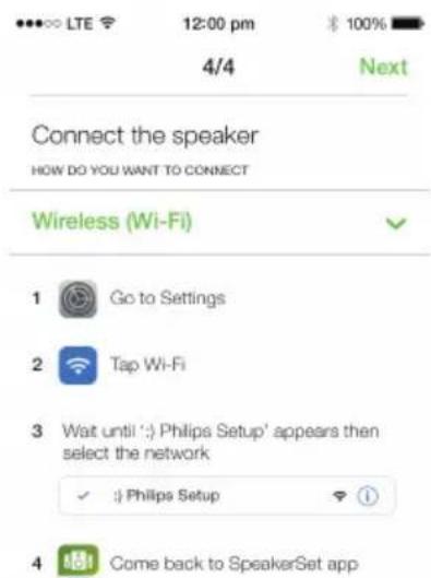 PHILIPS Multiroom SW750M - Option 1: configuration au moyen d'un appareil iOS - 3