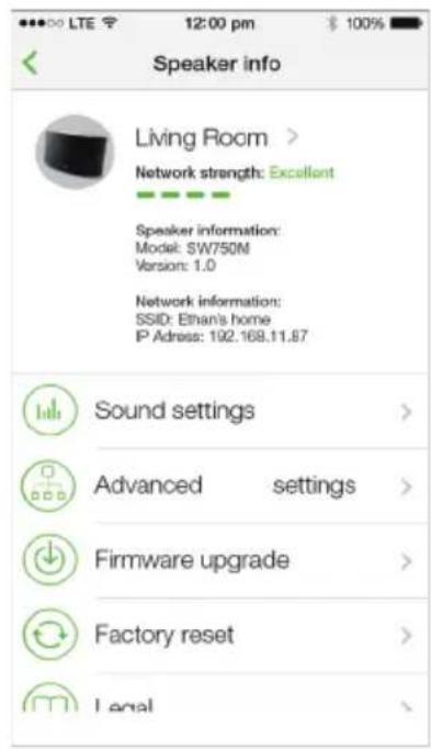 PHILIPS Multiroom SW750M - Modification du nom de l'enceinte - 1