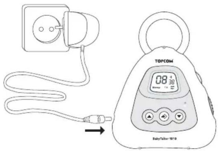 TOPCOM Babytalker 1010 - Verwendung des Steckernetzteils - 1