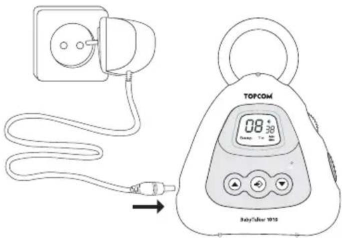 TOPCOM Babytalker 1010 - Utiliser l'adaptateur - 1