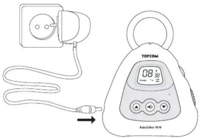 TOPCOM Babytalker 1010 - Using the power adapter - 1