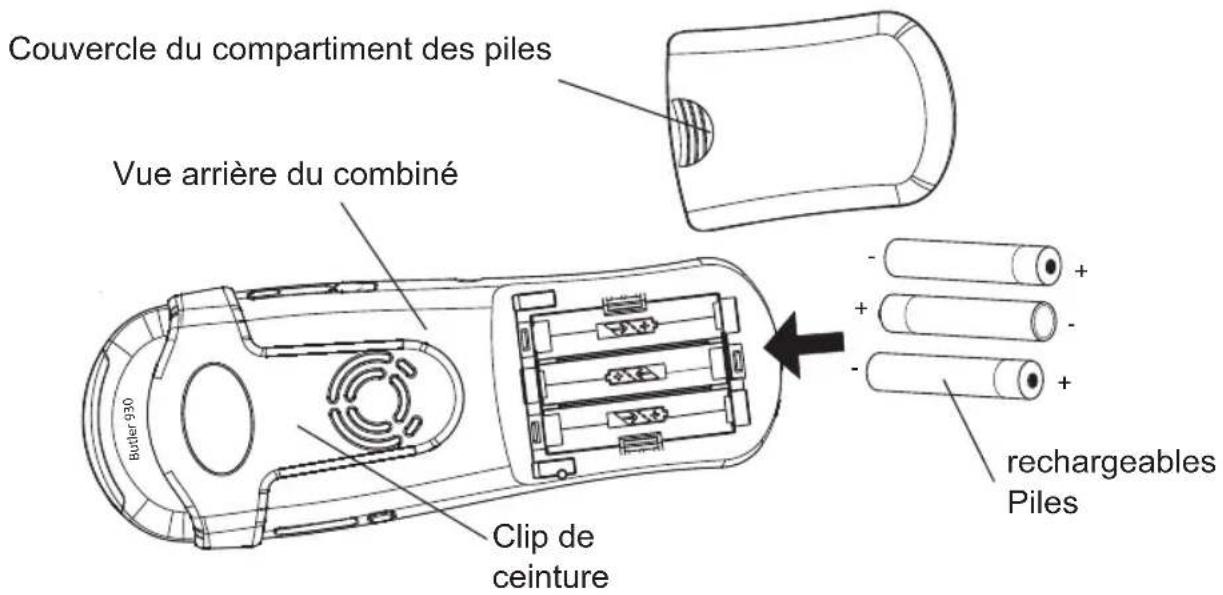TOPCOM Butler 930 - Installation des piles - 1