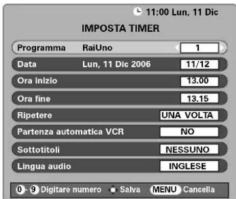 TOSHIBA 42C3035DG - Timer dei programmi - solo nella modalità digitale - 2