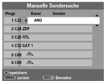 TOSHIBA 42C3035DG - Sortieren von Programmplätzen - 1