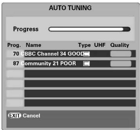 TOSHIBA 42C3035DG - Tuning Digital television for the first time - 2