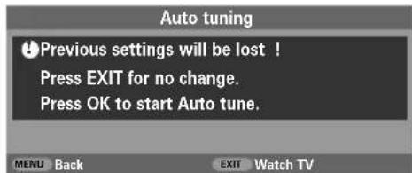 TOSHIBA 42C3035DG - Using Auto tuning - 2