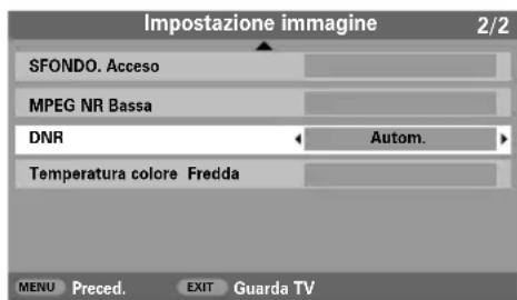 TOSHIBA 42C3035DG - Selezionare DNR dal menu Impostazione imagine. - 1