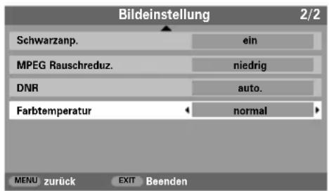 TOSHIBA 42C3035DG - Farbtemperatur - 1